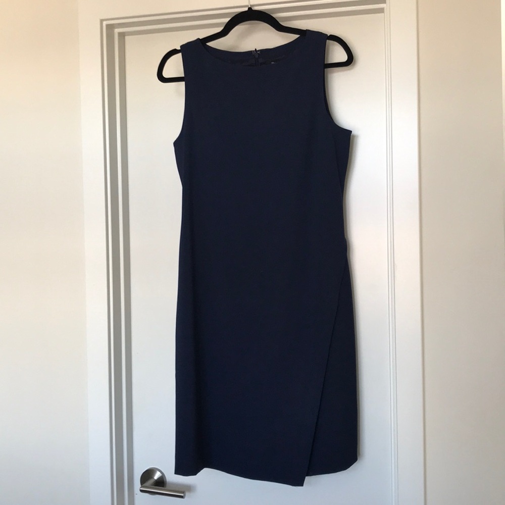 Theory navy fitted shift dress